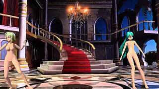 hatsune miku and gumi cendrillon project diva nude mod full nude