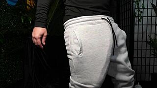 Huge white cock cums in condom until it explodes and drinks piss vs world biggest cock