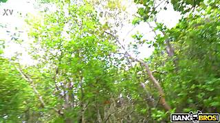 Nias Huge Booty Gets Interracial Creampie in Latina Hairless Shaved Pussy Deepthroat Blowjob