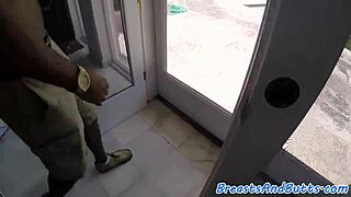 Busty ebony beauty intensely rides and sucks big black cock