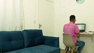 the secretary provides special service to the big cock