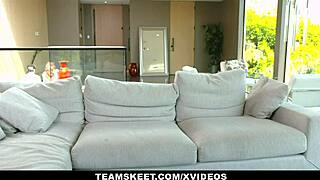 Bracefaced tiny ginger Aria Carson gets fucked hard by big dick!