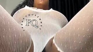 Watch freakyqueennxx riding long dildo in cowgirl with bouncing boobs