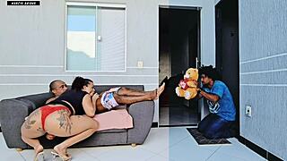 Stupid Boyfriend Finds Girlfriend Fucking Brother