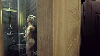 A horny milf delivers an incredible blowjob in the bathroom