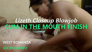 Lizeth Gives Closeup Blowjob, Cum In Mouth
