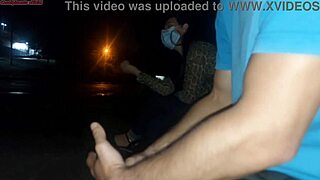 woman waiting for bus reacts to unexpected encounter