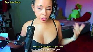 Morena gostosa mandando bater punheta - punheta guiada com espuleta maia explores guided pleasures