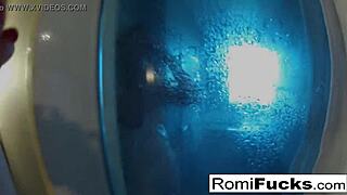 romi washes off her dirty sex after a scene