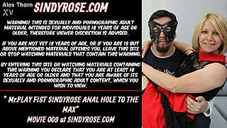 Mrplay fists Sindy Rose's anus hole to the max, she's also known as Nikki Curly.