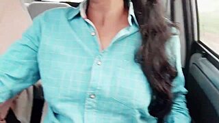 Teen girl engages in car sex with uncle during long drive, featuring telugu dirty talks