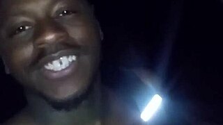 Hey, privately flashing my natural tits on a warm 70-degree night, then prowling like a wolf towards my woman under the moon