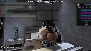 even after he finished, she kept going for more rough sex