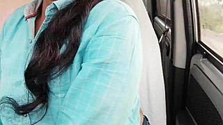 Teen girl engages in car sex with uncle during long drive, featuring telugu dirty talks