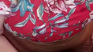 Step mommy gives handjob and sucks cock until cum on face