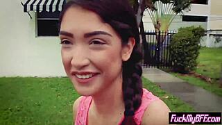 hot petite 18+ teen fucked by best friend's big dick in 4some group action 😍