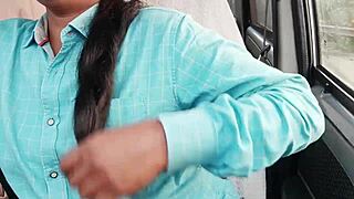 Teen girl engages in car sex with uncle during long drive, featuring telugu dirty talks
