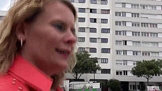 Excited Mature Chubby Blonde Enjoys Rough Threesome With Huge Cocks And Big Tits.