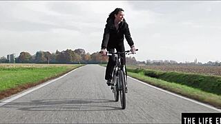 perfect country girl relaxes by the fire