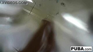 super sexy rahyndee james takes a hot shower