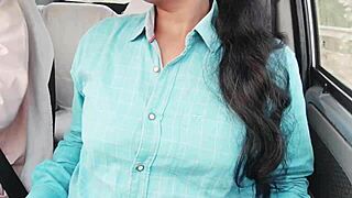 Teen girl engages in car sex with uncle during long drive, featuring telugu dirty talks