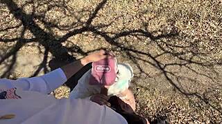 Sketchy outdoor sex with milf nearly caught in public