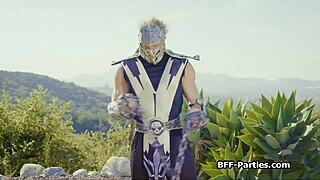 kitana shares hard dick with warrior besties 😏