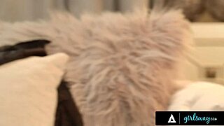 Girlsway - Gorgeous Besties Find Dildo While Packing Then Engage In Soft Passionate Lesbian Sex With Kissing Licking