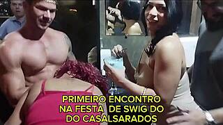 Milf Prostitute Squirts on Friend's Huge Cock in Front