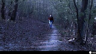 Valentina nappi gets facefucked hard in the forest bondage humiliation