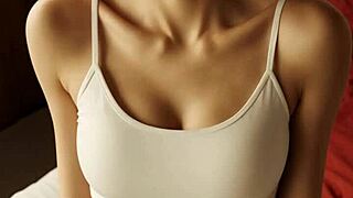 fancy eastern european lingerie model barefoot