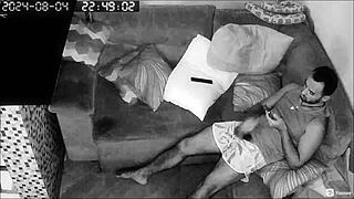 caught on ip cam, that masturbation moment hits deep