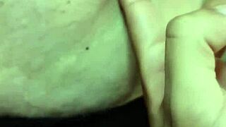 Exploring a milf's navel during a relaxing massage session