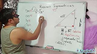 nerdy student learns geometry in bedroom