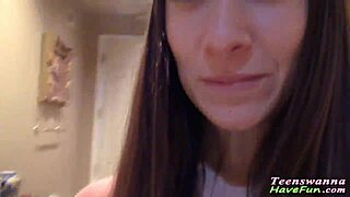 amateur teen 18+ SPITS CUMSHOT in party