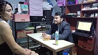 Secretary fucks boss for job