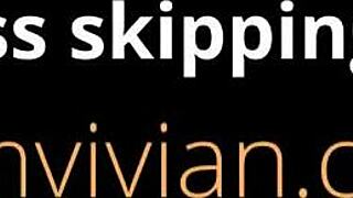 i'm topless skiping rope, tits bouncin