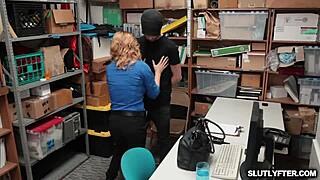 Female Lp Officer Pussy Feeds The Male Suspect In Office, Shop, And Snow Scenes