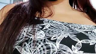 Husband Leaves Me Horny, I Touch My Big Natural Tits Alone