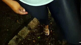 Slut Takes Me to City Square for Naked Cum Fun