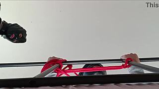 Bound and Hooded, Taking It Deep with Moans and Spit