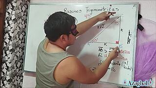 nerdy student learns geometry in bedroom