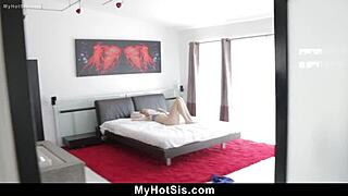 Step sis gives blowjob to keep stepbro quiet