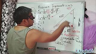 nerdy student learns geometry in bedroom