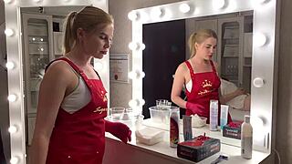 Sugarnadya Teaches Ritafox Proper Pussy Shaving Technique