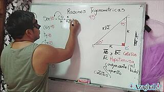 nerdy student learns geometry in bedroom