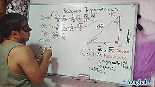 nerdy student learns geometry in bedroom