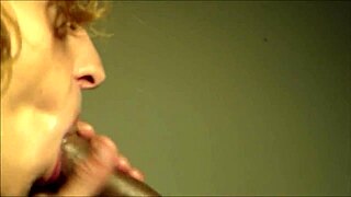 Wow, The Cougar Sucks Cum From Young Black Dick!