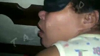 He pounds her ass hard and cums in her mouth during the homemade session