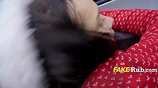 i watch a teen in sexy santa outfit delivering christmas gifts